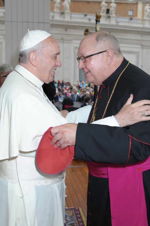Bishop Robert Morlino and Pope Francis